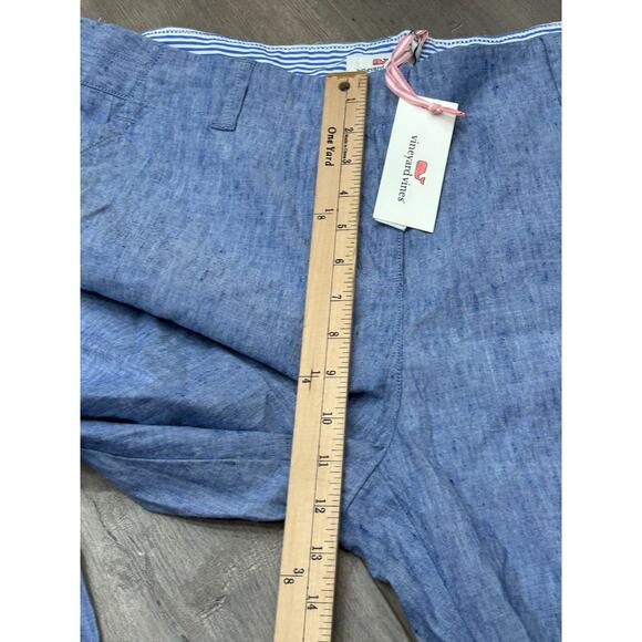 NWT Vineyard Vines Womens Blue Ocean Bow Front Cropped Catamaran Pants Size 16 - Picture 9 of 9